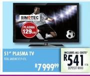 Sinotec 51" Plasma TV
