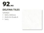 Delfina Tiles-500 x 500mm Per Sqm