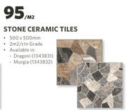 Stone Ceramic Tiles-500 x 500mm Per Sqm