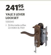 Yale 3 Lever Lockset- 1335540 Each