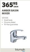 Triumph Amber Basin Mixer-Each