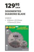 De-Tech Segemented Diamond Blade-Each