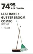 Academy Leaf Rake & Gutter Broom Combo-Per Combo