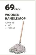 Academy Wooden Handle Mop-Each