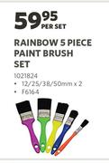 Academy Rainbow 5 Piece Paint Brush Set-Per Set
