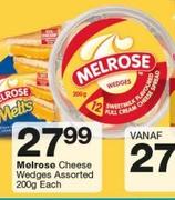 Melrose Cheese Wedges Assorted-200g Each