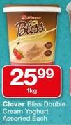 Clover Bliss Double Cream Yoghurt Assorted-1Kg Each
