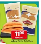 Albany White Rolls/Buns-6 Per Pack