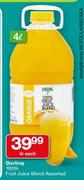 Darling 100% Fruit Juice Blend Assorted-4Ltr Each