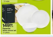 Panache White Dinner Set 12-Piece