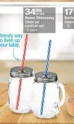 Home Discovery Glass Jar Cocktail Set 2 Pack-Per Pack