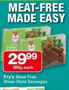 Fry's Meat Free Braai-Style Sausages-380g Each