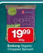 Emborg Organic Chopped Spinach-400g