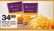 Emborg Grated Cheddar Cheese-200g Each