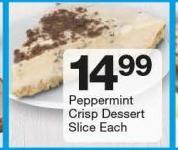 Peppermint Crisp Dessert Slice