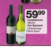 Landskroon Merlot Fat Bastard Chardonnay-750ml Each