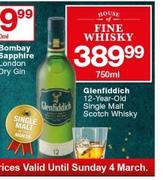 Glenfiddich 12-Year-Old Single Malt Scotch Whisky-750ml