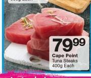 Cape Point Tuna Steaks-400g