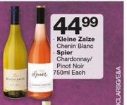 Kleine Kaize Chenin Blanc Spier Chardonnay Pinot Noir-750ml Each