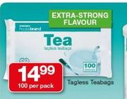 Housebrand Tagless Teabags-100 Per Pack
