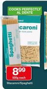 Housebrand Macroni/ Spaghetti-500g Each