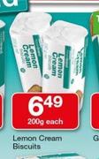 Housebrand Lemon Cream Biscuits-200g Each