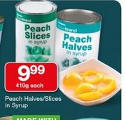 Housebrand Peach Halves/ Slices In Syrup-410g