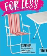 Spring-Tension Metal Chair