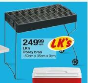 LK's Trolley Braai 59cm x 35cm x 9cm