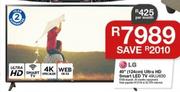 LG 49" Ultra HD Smart LED TV 49UJ630