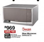 Swan 25Ltr Silver Microwave SMW25ETS