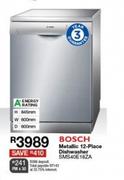 Bosch Metallic 12 Piece Dishwasher SMS40E18ZA