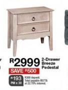 2 Drawer Breeze Pedestal