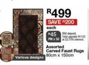 Assorted Carved Faust Rugs 80x150cm