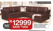 3 Piece Candice Corner Chaise Lounge Suite