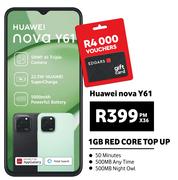 Huawei Nova Y61-On 1GB Red Core Top Up