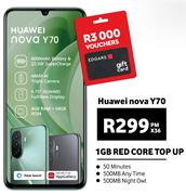 Huawei Nova Y70-On 1GB Red Core Top Up