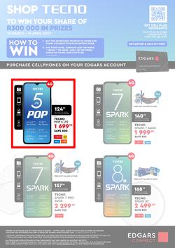 Edgars Mobile : Shop Tecno (15 March - 16 April 2023), page 1