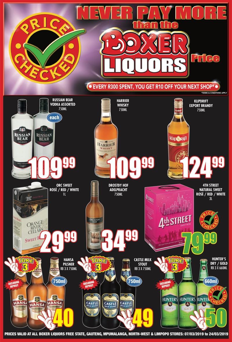 Boxer Liquor Limpopo Free State Mpumalanga North West Gauteng Never Pay More Than The Boxer Price 7 Mar 24 Mar 2019 Www Guzzle Co Za