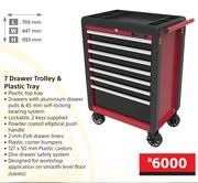 Mastercraft 7 Drawer Trolley & Plastic Tray