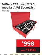 Mastercraft 24 Piece 12.7mm(1/2") Dr Imperial/SAE Socket Set