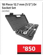 Mastercraft 18 Piece 12.7mm(1/2") Dr Socket Set