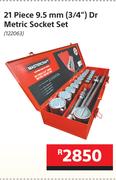 Mastercraft 21 Piece 9.5mm(3/4") Dr Metric Socket Set