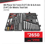 Mastercraft 80 Piece 12.7mm(1/2") Dr & 6.4mm(1/4") Dr Metric Tool Set