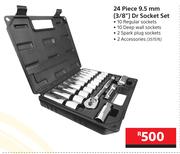 Mastercraft 24 Piece 9.5mm (3/8") Dr Socket Set