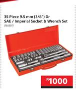 Mastercraft 35 Piece 9.5mm (3/8") Dr SAE/Imperial Socket & Wrench Set