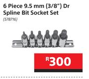 Mastercarft 6 Piece 9.5mm (3/8") Dr Spline Bit Socket Set