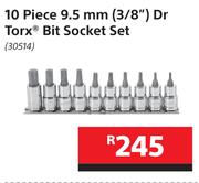 Mastercarft 10 Piece 9.5mm (3/8") Dr Torx Bit Socket Set