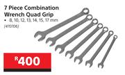 Mastercraft 7 Piece Combination Wrench Quad Grip (8, 10, 12, 13, 14, 15 And 17mm)