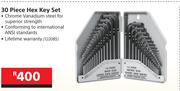 Mastercraft 30 Piece Hex Key Set